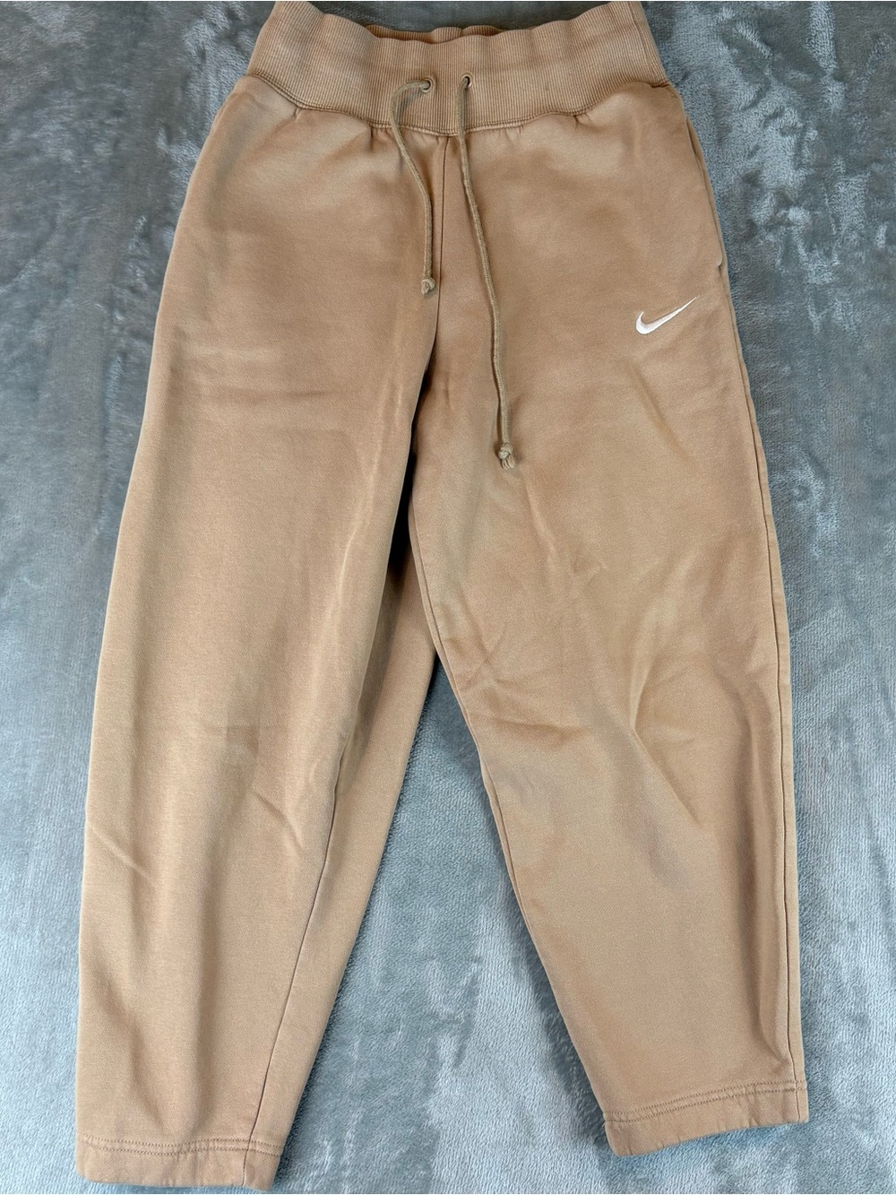 Nike Fleece High-Rise Oversized Sweatpants Tan Flax Women’s S
